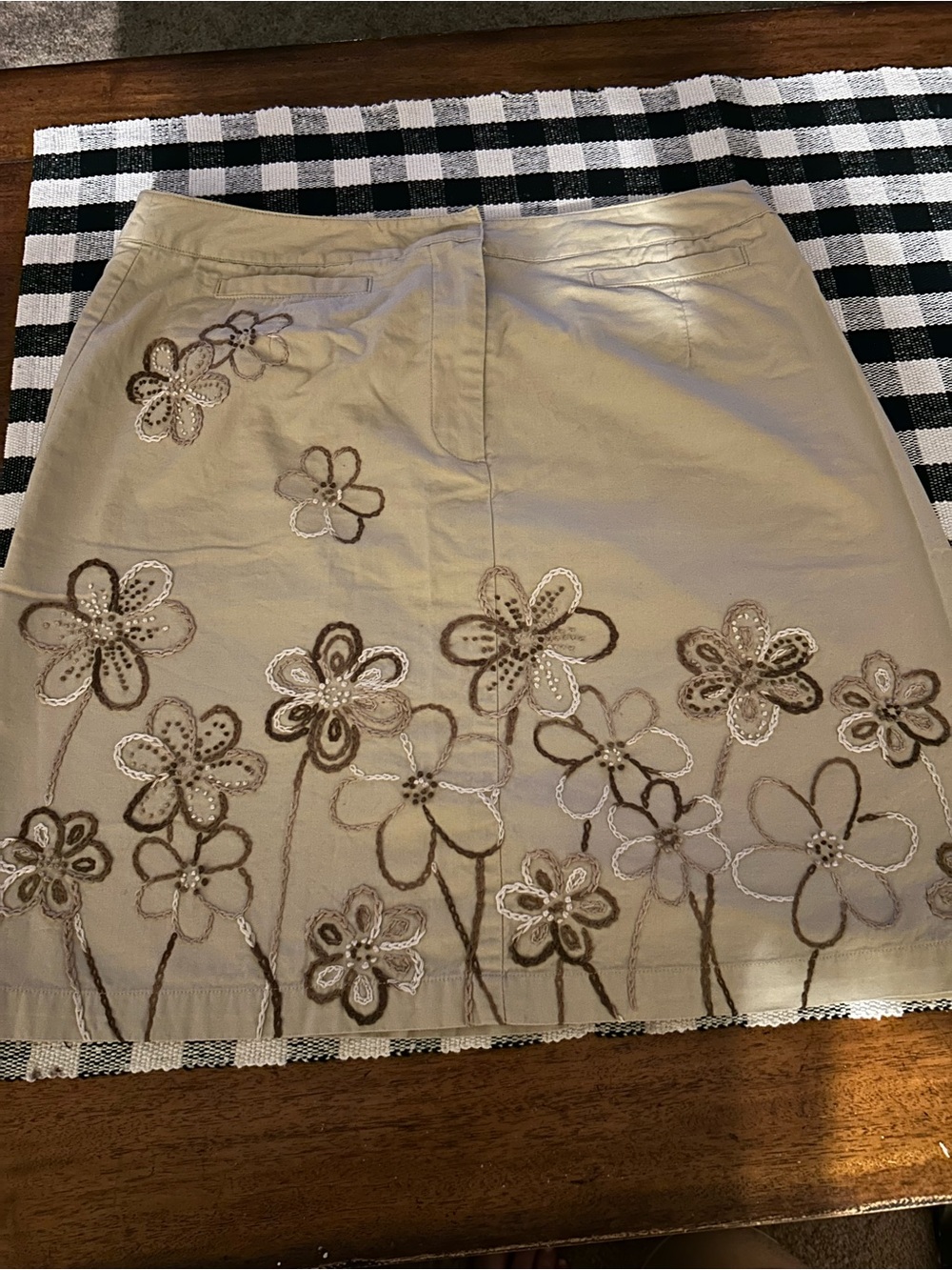 Talbot Tan Embroiderd Skirt